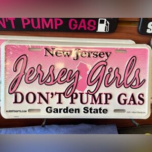 Pink and White 'Jersey Girl' License Plate
